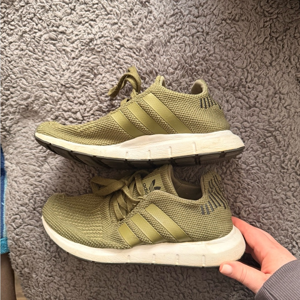 Adidas Olive Knit Sneakers